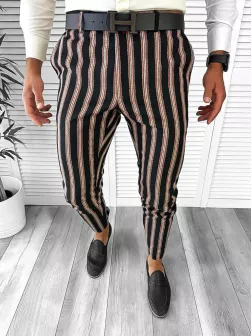 Pantaloni barbati eleganti in dungi B1883 F6-5.1 / 34-5 E~